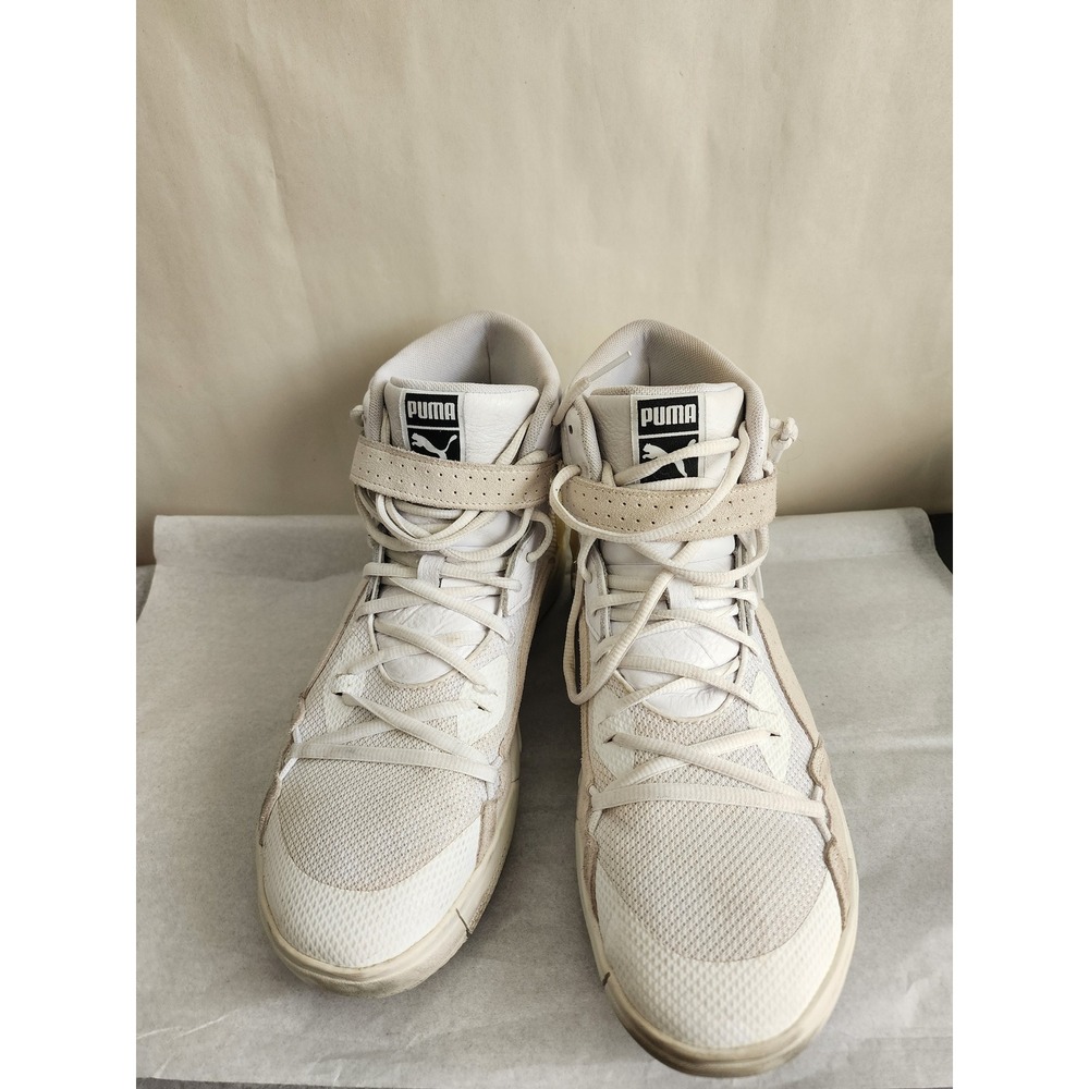 Puma Sky Dreamer High Top Basketball Shoes White Ivory 193675-01 Mens 10.5